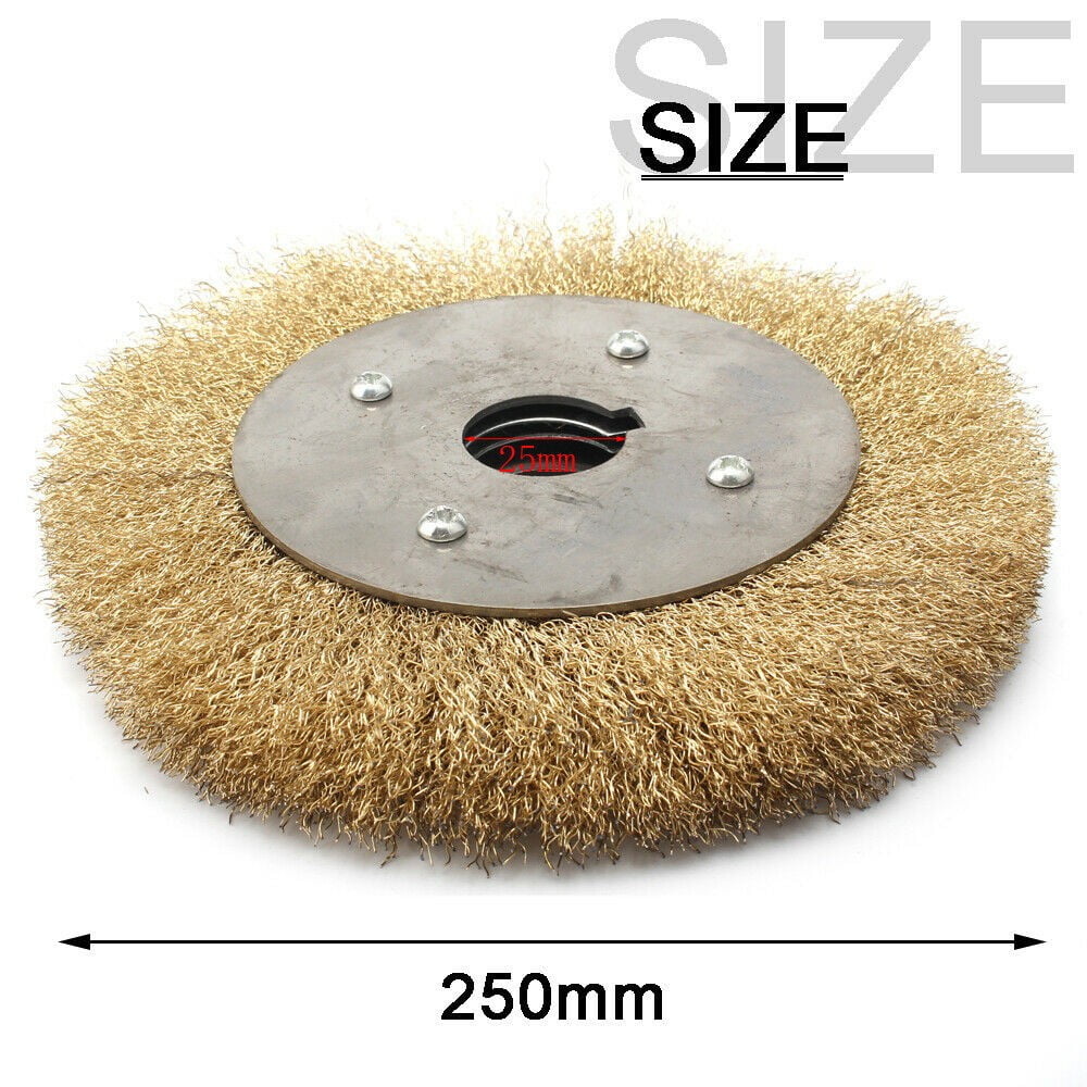 100250mm Soft Flat Brass Copper Wire Brush Polishing Wheel Crimped for