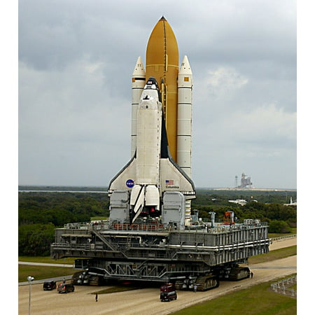 LAMINATED POSTER Columbia Space Shuttle Launch Pad Rollout Pre-launch