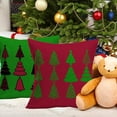 thumbnail image 2 of Christmas Pillow Covers 16x16 Inch Christmas Tree Decoration Pillows Farmhouse Pillow Covers Set of 4 Cotton Linen Xmas Trees Pillow Case Indoor Holiday Cushion Cover for Sofa Couch, 2 of 6