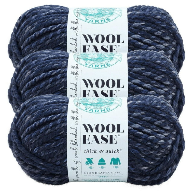 Fil Wool-Ease Thick & Quick Fil #6 Super Bulky/Chunky 170g / 97m 3-Paquet