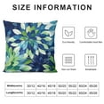 thumbnail image 5 of Shiartex Navy Blue Green Pillow Covers 18X18 Light Blue Dahlias Flowers Modern Farmhouse Rustic Decorative  Couch Pillow Cases with Zipper Home Decor for Living Room Bedroom Bed Cushion Outdoor, 5 of 5