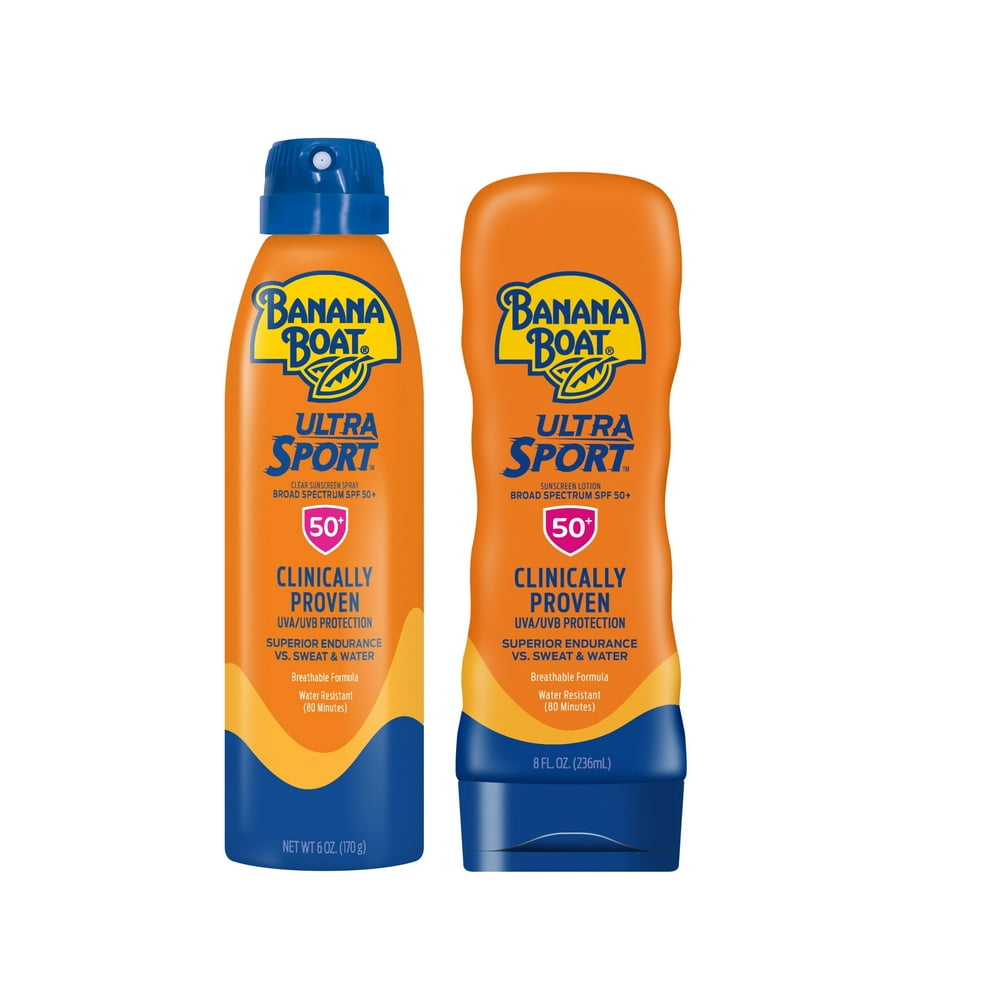 Banana Boat Ultra Sport Lotion and Spray, SPF 50+, Twinpack Walmart