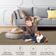 thumbnail image 4 of 5x7 Indoor Area Rug for Living Room – Non-Slip Machine Washable, Low Pile Modern Stripe Rug, Foldable Printed Soft Floor Carpet for Bedroom, Dining Room, Kitchen – Brown Tones, 4 of 9