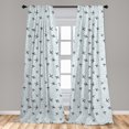 thumbnail image 5 of Ambesonne Grey Blue Curtains, Planes with Swirls, Pair of 28"x95", Pale Blue and Grey, 5 of 5
