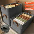 thumbnail image 1 of MORESEC under $5 2Pcs Cation Storage Box,Foldable Storage Organizer with Lid, Large Capacity Drawer for Clothes Toys, Home Closet Management Solution, Sturdy Metal Frame Construction, Fabric Bin, 1 of 9
