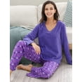 thumbnail image 5 of Women's Soft and Warm Lightweight Pajama Sleepwear Set with Pants RHW2862, 5 of 7