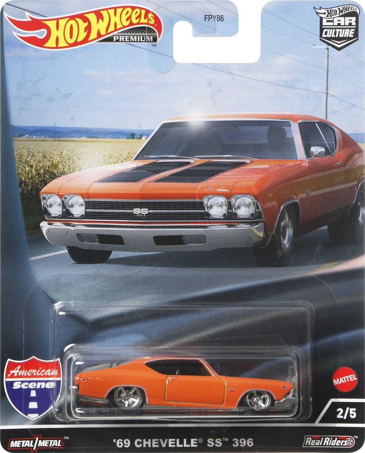 Hot Wheels Car Culture Circuit Legends Chevelle SS 39 Vehicle for 3 Years Old & Up