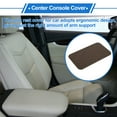 thumbnail image 4 of Unique Bargains Car Center Console Cushion Pad 12.59"X7.67" Center Console Cover Armrest Seat Box Cover Faux Leather Coffee, 4 of 6