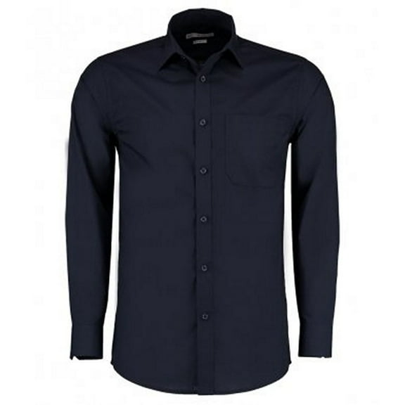 Kustom Kit Mens Long Sleeve Tailored Poplin Shirt