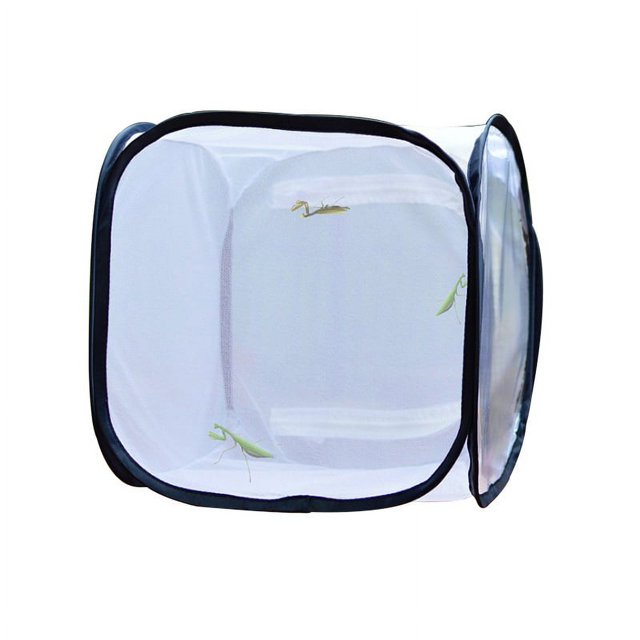 Hweilai 1 Large White Butterfly Garden Portable Butterfly Breeding Cage Collapsible Butterfly Habitat Collapsible Insect Net Insect Plant Cage