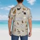 thumbnail image 4 of Balery Dog Animal Camisas hawaianas de manga corta para hombre, camisas playeras de corte holgado, camisas de vacaciones con botones,Large, 4 of 7