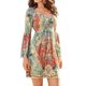 thumbnail image 3 of Vestido estilo bohemio para mujer, vestidos de verano de playa de manga larga, vestido largo Vintage con estampado Floral Adepaton CJWUS-4321, 3 of 4