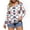 Khaki001, variant on Women's Western Tops Casual Long Sleeve Aztec Cow Print Western Henley Tops Graphic V Neck Loose Fit Blouse Khaki001,XL