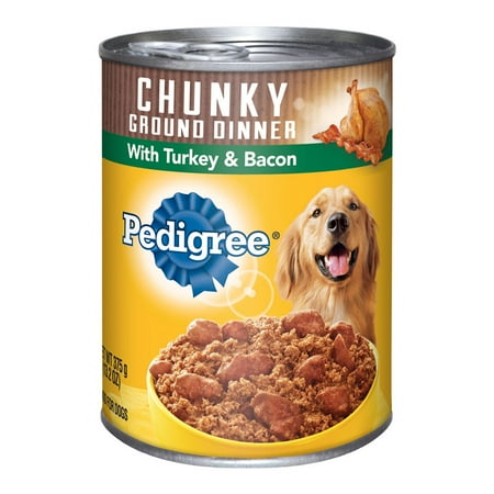 Pedigree Chunky Ground Dinner With Turkey & Bacon Wet Dog Food, 13.2 Oz.