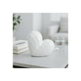 thumbnail image 3 of Decorative Ceramic Heart Sculpture for Home Decor - Ornament for Bathroom, Office, and Living Room Decor - Modern Figurine Accent for Bedroom, Shelf Display, and Coffee Table - 8", White, 3 of 17