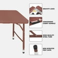 thumbnail image 2 of 4ft Light Yellow Portable Folding Table Indoor&Outdoor Maximum Weight 135KG Foldable Table for Camping, 2 of 10