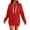 Red, variant on Women's Casual Long Hoodie Zippered Pocket Pullover Hooded Sweatshirt for Autumn and Winter