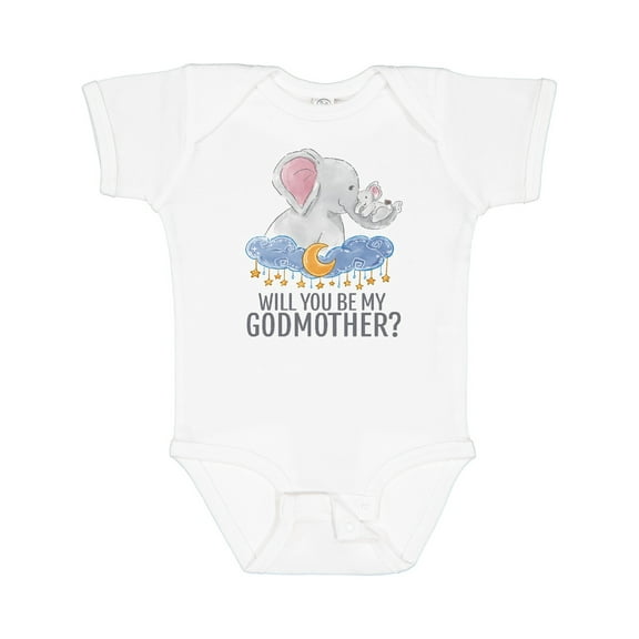 Inktastic Will You Be My Godmother? Boys or Girls Baby Bodysuit
