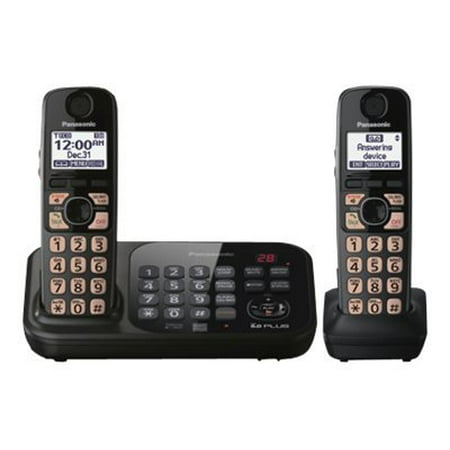 Panasonic KX-TG4742B - Cordless phone - answering system with caller ID/call waiting - DECT 6.0 Plus - black + additional (Best Way To Sell Phone)