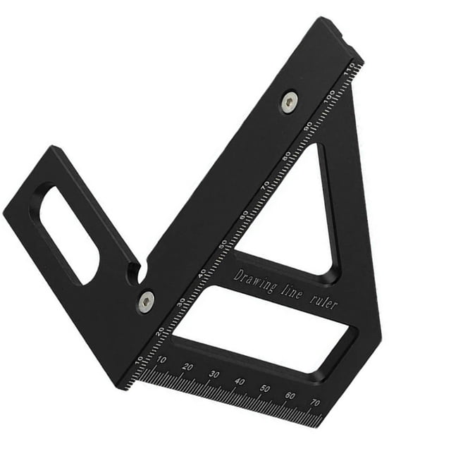 Carpenter Square Woodworking Square Protractor Aluminum Miter Triangle Ruler Multi Angle 45/90 Degree Layout Measuring Ruler ,Long Lasting