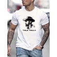 thumbnail image 1 of Camiseta cómoda para hombre con estampado de vaquero y letras, camiseta gráfica, ropa de verano para hombre, ropa para hombre, camisetas informales, 1 of 7