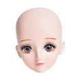 thumbnail image 3 of Cabeza de maniquí con extensión de pestañas, maniquí de belleza con pestañas, muñeca calva, muñeca skinhead, 3 of 9