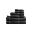 thumbnail image 2 of Madison Park Black Bath Towels, Cotton Bath Towel Set, Absorbent, Quick Dry, Soft, Lightweight Bath Towels, Hand Towels, Wash Towels, Black, 6-Piece, 2 of 6