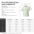 thumbnail image 7 of Vsdgher Pistachio Green Checkboard Print Men's Wrinkle Free Untucked Cuban Shirt Business Casual Button Down Shirts Short Sleeve Shirt, 7 of 7