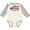 Natural and Heather, variant on Mommy's Little Cheerleader with Megaphone and Pom Poms Girls Long Sleeve Baby Bodysuit