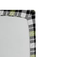 thumbnail image 2 of Ambesonne Geometric Fitted Sheet, Vertical Square Lines, Full Size, Black Grey Lime Green, 2 of 2
