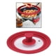 thumbnail image 1 of Tapa universal - Tapas de silicona para ollas y sartenes - Tapa de hierro fundido - Tapa para olla de vapor - Ventilación de vapor Cool Touch Borde de silicona de vidrio templado de varios tamaños Apto para lavavajillas (11 pulgadas, rojo) Sincero Electrónica, 1 of 5