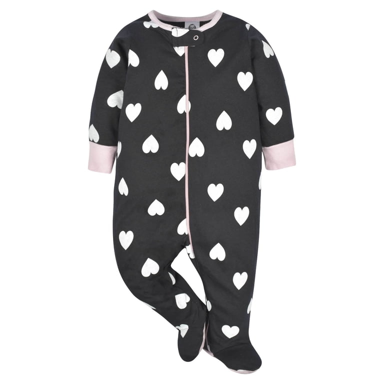 Gerber Baby Girl Sleep 'N Play Footed Pajamas 4-Pack photo 5