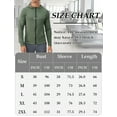 thumbnail image 6 of FEOYA Mens Outdoor Hoodies Full Zip Male Workout Gym Jacket Running Training Shirts Jacket for Athletic Running Fishing Hiking Active XL Green, 6 of 6