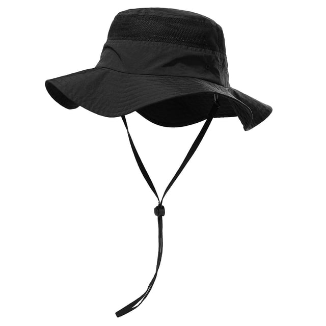MIASHUI Lightweight Adjustable Sun Hat for School Children Outdoor Beach Activities Black,One Size