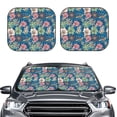 thumbnail image 2 of Xecao Colorful Flowers for Foldable Car Sun Shades (2-Pack) offer sun protection with an easy-fold design for convenient windshield shading., 2 of 7