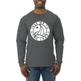 thumbnail image 1 of Wild Bobby, Take Me To The Lake, Men Long Sleeve Shirt, Charcoal, Large, 1 of 4