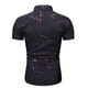 thumbnail image 4 of Camisa de manga corta con estampado de corte slim y botones informales para hombre Pompotops  oipoqjl47591, 4 of 4