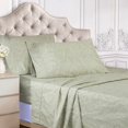 thumbnail image 1 of Cotton Rich 600 Thread Count Twin XL Sheet Set Italian Paisley, Sage, 1 of 7