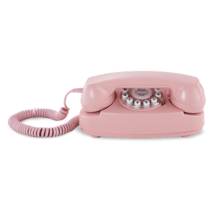 Ooma - Telo Air 2 Internet Home Phone Service with Retro Princess Phone Bundle - Pink