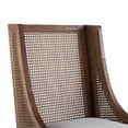 thumbnail image 5 of Christopher Knight Home Rustic Upholstered Dining Chairs with Woven Rattan Backs, Solid Wood Frame, Beige, Set of 2, 5 of 9