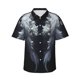 thumbnail image 1 of Fotbe Elegant Feathered Floral Wings Camisa Hawaiana para Hombre Unisex – Camisa Casual de Verano con Botones de Manga Corta de Algodón y Lino,3X-Large, 1 of 7