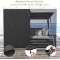 thumbnail image 3 of TQKVIPI Oversized 4 Person Outdoor Porch Swing with Adjustable Backrest Canopy,2-in-1 Swing Bed 800 lbs Capacity,Patio Swing with Removable Cushions for Yard Garden Poolside Balcony, 3 of 13
