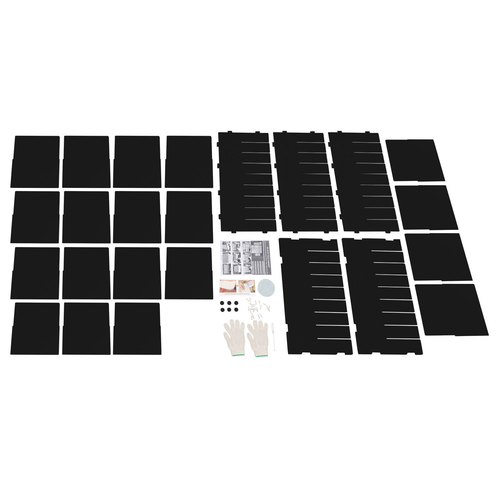 Desktop File Holder, Office Mailbox 36-compartment Literature Organizer Black Literature Organizer, 39.4*11.8*24in