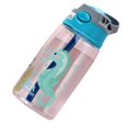 thumbnail image 2 of 480ML Water Bottle for School Kids Girls Boys  Portable Cartoon Patterns Print Water Bottle with Straw for Toddler Kids, 2 of 5