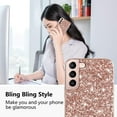 thumbnail image 2 of Compatible with Samsung S21 Plus Case Glitter Shockproof,Phone Samsung Galaxy S21 Plus Case Bling Sparkly Soft TPU and PC Silicone Shiny Girl Women Thin Protective Cover (Rose Gold), 2 of 7