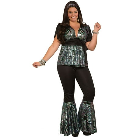 Womens Curvy Disco Dancer Halloween Costume