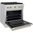 thumbnail image 4 of ZLINE Autograph Edition 30 in. 4.2 cu. ft. 4 Burner Gas Range with Convection Gas Oven in Stainless Steel and Polished Gold Accents (SGRZ-30-G), 4 of 7