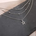 thumbnail image 3 of Boho Layered Star Necklace Choker Chain Silver Star Pendant Necklace, 3 of 5
