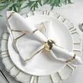 thumbnail image 6 of Balsa Circle 5 Pieces White 20" Geometric Design Polyester Dinner Napkins Tablecloths, 6 of 8