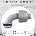 thumbnail image 5 of Liquid Tight Connector 1/2 Inch Flexible Non-metallic Electrical Conduit Connector Fitting 90 Degree (24 Pieces), 5 of 5